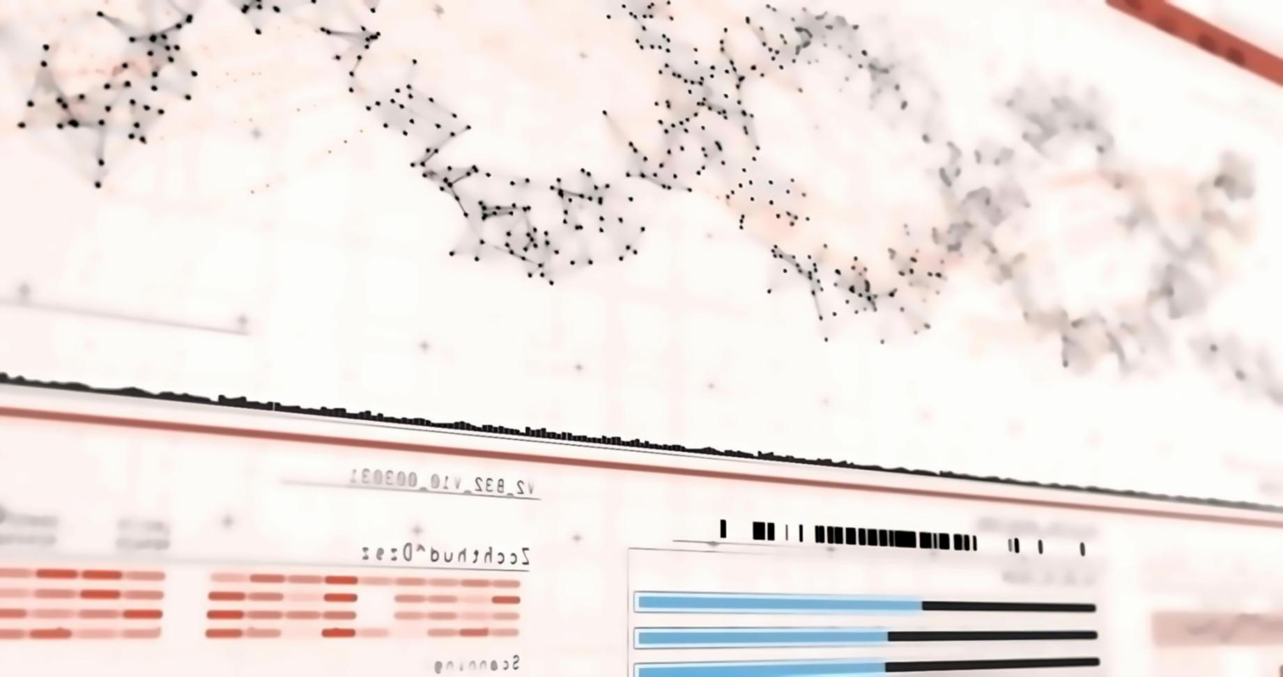 Technical blockchain network architecture diagram being reviewed